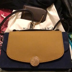 New Marc Jacobs More Trouble Bag in Navy/Gold
